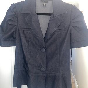 Dark wash denim vest/top